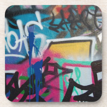 graffiti smudge background drink coaster