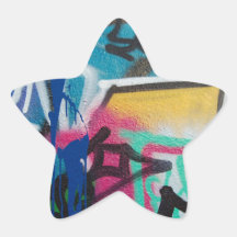graffiti smudge background star sticker