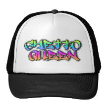 Graffiti style Ghetto Queen 2 Trucker Hats