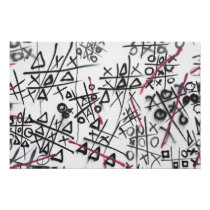 Graffiti Tic Tac Toe Photographic Print