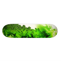 Graffiti vert planches à roulettes customisées