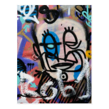 Graffitis urbains d'art carte postale
