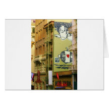 Graffitti Wall Photo Greeting Card