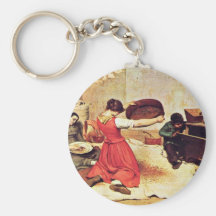 Grain And Seven Women By Courbet Gustave Keychains