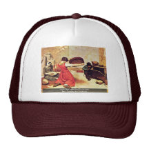 Grain And Seven Women By Courbet Gustave Mesh Hats
