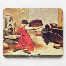 Grain And Seven Women By Courbet Gustave Mouse Pads