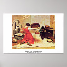 Grain And Seven Women By Courbet Gustave Posters