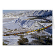 Grain train, Alberta, Canada Winter Card