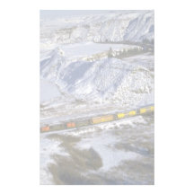 Grain train, Alberta, Canada Winter Stationery Design