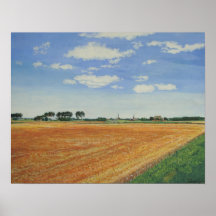 Grainfield with farview on Medemblik,Holland Poster