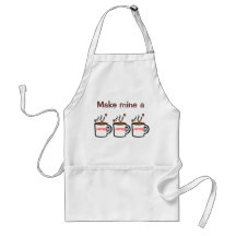 Grains de café et tasse tabliers