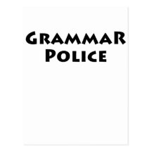 Grammar Police Post Card