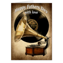 Gramophone fathers day card