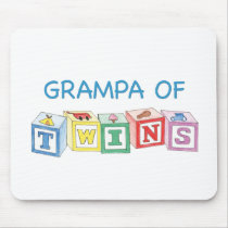  Grampa of Twins Blocks Mouse Pads