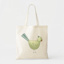 Gram's Garden · Green Bird Canvas Bag