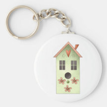 Gram's Garden · Green Birdhouse Keychain