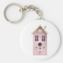 Gram's Garden · Purple Birdhouse Keychain