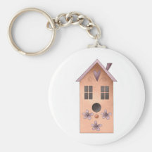 Gram's Garden · Red Birdhouse Keychain