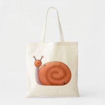 Gram's Garden · Red Snail Canvas Bags