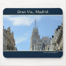 Gran Via Street, Madrid Mousepad