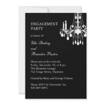 Grand Ballroom Engagement Party Invitation (black)