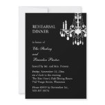 Grand Ballroom Rehearsal Dinner Invitation (black)