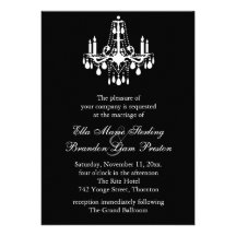 Grand Ballroom Wedding Invitation 2 (black)