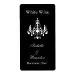 Grand Ballroom Wedding Wine Label (black)