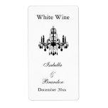 Grand Ballroom Wedding Wine Label (white)