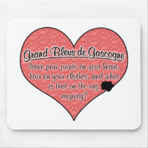 Grand Bleu de Gascogne Paw Prints Dog Humour Mousepad