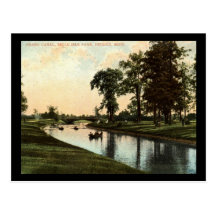 Grand Canal, Belle Isle Park, Detroit Vintage Postcards