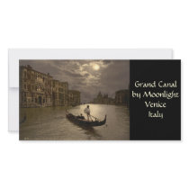 Grand Canal by Moonlight II, Venice, Italy Personalized Photo Card