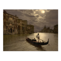Grand Canal by Moonlight II, Venice, Italy Postcard