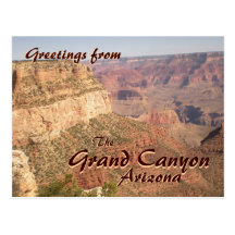Grand Canyon Arizona greetings souvenir postcard