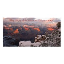 Grand Canyon Christmas Postcard Customized Photo Card