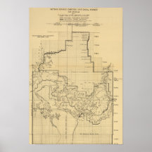 Grand Canyon National ParkPanoramic Map Print