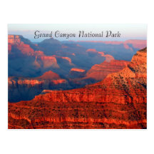 grand canyon red greetings post cards