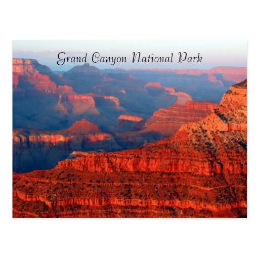 grand canyon red greetings post cards