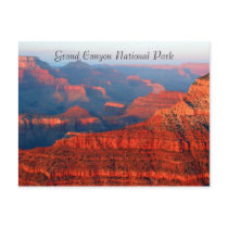 grand canyon red greetings post cards