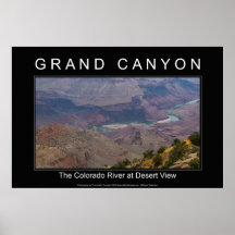 Grand Canyon River 4989 Black Poster