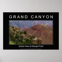 Grand Canyon View 4879 Black Poster