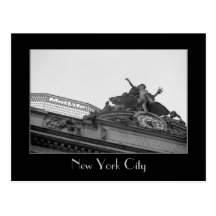 Grand Central Station & Met Life Building B&W Postcards