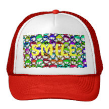 Grand chapeau de sourire de grimace casquettes de camionneur
