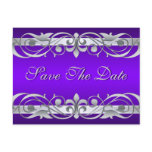 Grand Duchess Silver Purple Save The Date Postcard