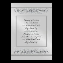 Grand Duchess Silver Scroll Guest Info Card business cards