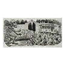 Grand electric skull personalized photo card