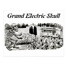 Grand Electric Skull postcard