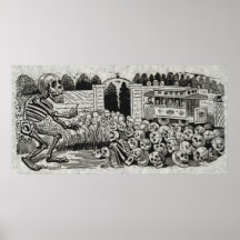 Grand electric skull Poster