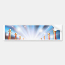 Grand entrance with red carpet and flash lights bumper sticker