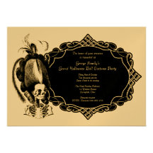 Grand Halloween Ball Masquerade Party Invitation